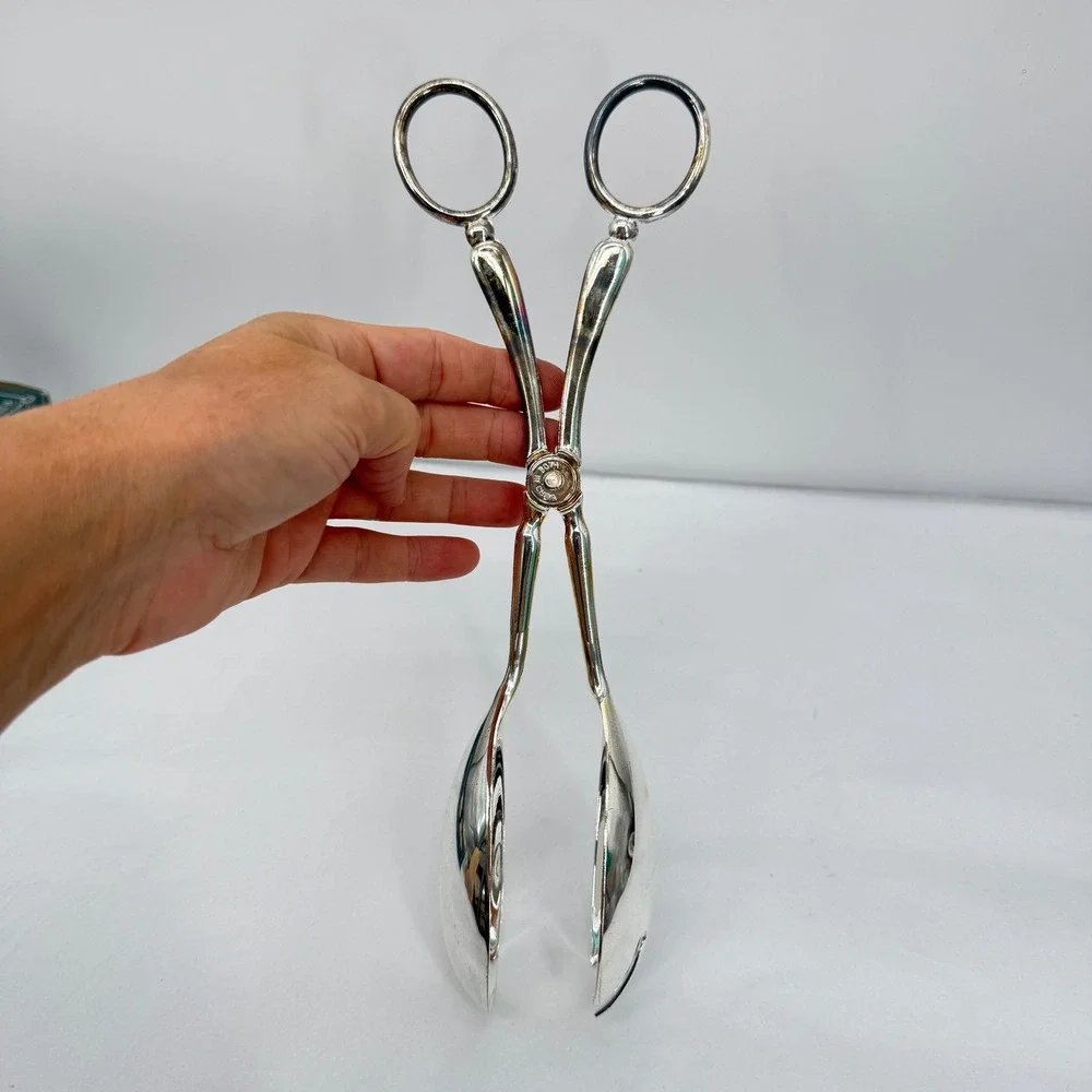 International Silver Company Scissor Salad Tongs Silverplate Serving Utensil